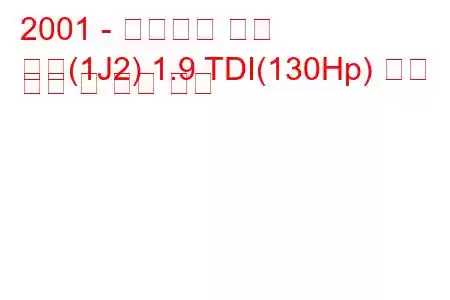 2001 - 폭스바겐 보라
보라(1J2) 1.9 TDI(130Hp) 연료 소비 및 기술 사양