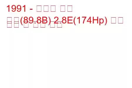 1991 - 아우디 쿠페
쿠페(89.8B) 2.8E(174Hp) 연료 소비 및 기술 사양