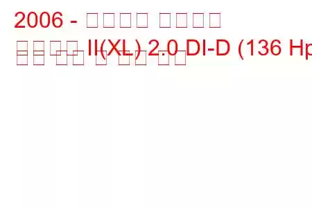 2006 - 미쓰비시 아웃랜더
아웃랜더 II(XL) 2.0 DI-D (136 Hp) 연료 소비 및 기술 사양