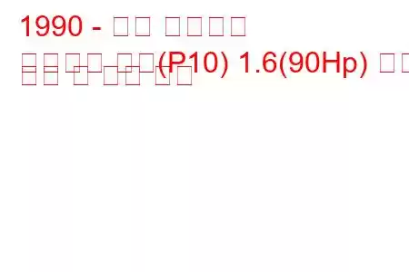 1990 - 닛산 프리메라
프리메라 해치(P10) 1.6(90Hp) 연료 소비 및 기술 사양