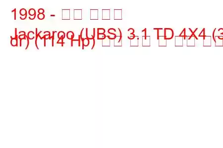 1998 - 홀든 재커루
Jackaroo (UBS) 3.1 TD 4X4 (3 dr) (114 Hp) 연료 소비 및 기술 사양
