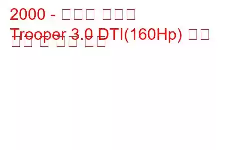 2000 - 이스즈 트루퍼
Trooper 3.0 DTI(160Hp) 연료 소비 및 기술 사양