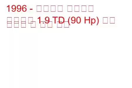 1996 - 미쓰비시 카리스마
카리스마 1.9 TD (90 Hp) 연료 소비량 및 기술 사양