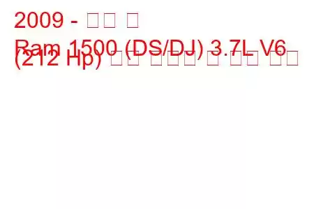 2009 - 닷지 램
Ram 1500 (DS/DJ) 3.7L V6 (212 Hp) 연료 소비량 및 기술 사양