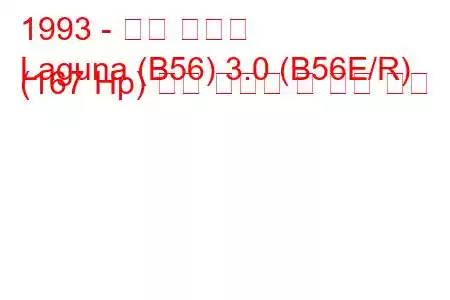 1993 - 르노 라구나
Laguna (B56) 3.0 (B56E/R) (167 Hp) 연료 소비량 및 기술 사양