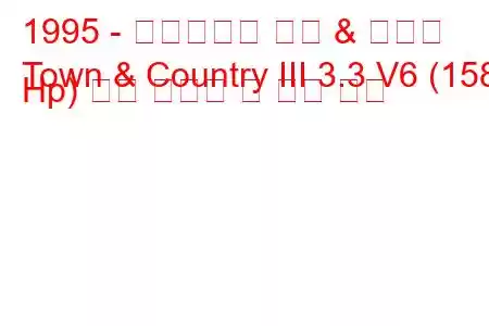 1995 - 크라이슬러 타운 & 컨트리
Town & Country III 3.3 V6 (158 Hp) 연료 소비량 및 기술 사양