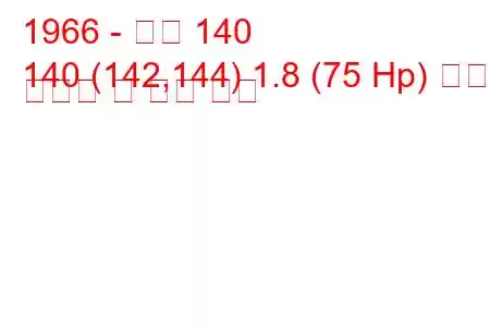 1966 - 볼보 140
140 (142,144) 1.8 (75 Hp) 연료 소비량 및 기술 사양