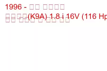 1996 - 기아 클라루스
클라루스(K9A) 1.8 i 16V (116 Hp) 연료 소비량 및 기술 사양