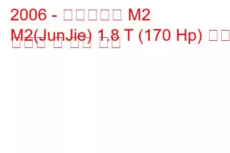 2006 - 브릴리언스 M2
M2(JunJie) 1.8 T (170 Hp) 연료 소비량 및 기술 사양