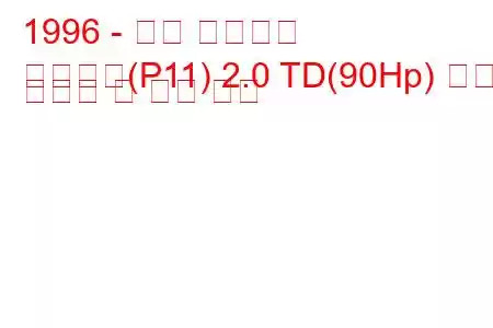 1996 - 닛산 프리메라
프리메라(P11) 2.0 TD(90Hp) 연료 소비량 및 기술 사양