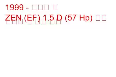 1999 - 마루티 젠
ZEN (EF) 1.5 D (57 Hp) 연료 소비량 및 기술 사양