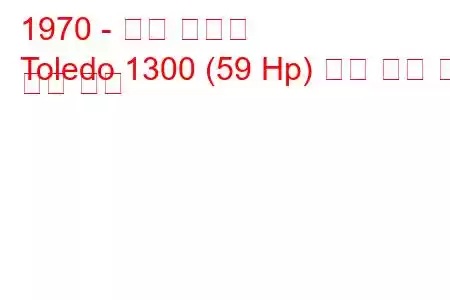 1970 - 승리 톨레도
Toledo 1300 (59 Hp) 연료 소비 및 기술 사양