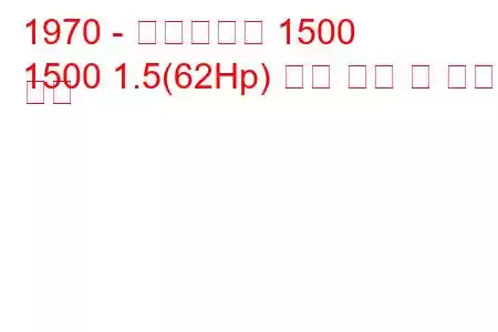 1970 - 트라이엄프 1500
1500 1.5(62Hp) 연료 소비 및 기술 사양