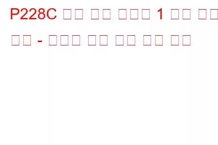 P228C 연료 압력 조절기 1 제어 한계 초과 - 압력이 너무 낮음 문제 코드