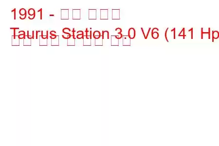 1991 - 포드 토러스
Taurus Station 3.0 V6 (141 Hp) 연료 소비 및 기술 사양