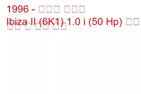 1996 - 세아트 이비자
Ibiza II (6K1) 1.0 i (50 Hp) 연료 소비 및 기술 사양