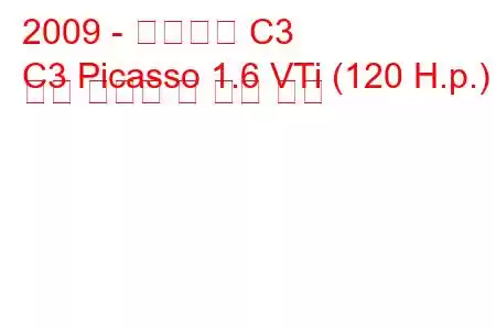 2009 - 시트로엥 C3
C3 Picasso 1.6 VTi (120 H.p.) 연료 소비량 및 기술 사양