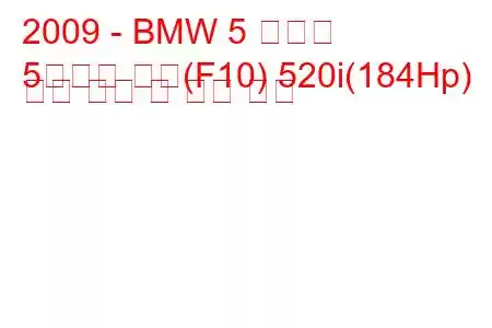 2009 - BMW 5 시리즈
5시리즈 세단(F10) 520i(184Hp) 연료 소비 및 기술 사양