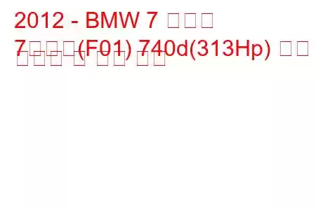 2012 - BMW 7 시리즈
7시리즈(F01) 740d(313Hp) 연료 소비량 및 기술 사양