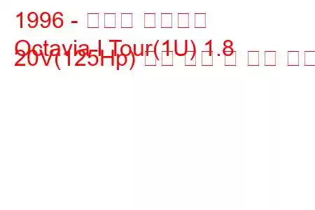 1996 - 스코다 옥타비아
Octavia I Tour(1U) 1.8 20V(125Hp) 연료 소비 및 기술 사양