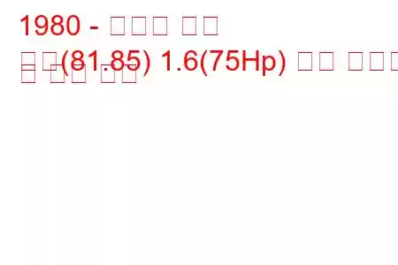 1980 - 아우디 쿠페
쿠페(81.85) 1.6(75Hp) 연료 소비량 및 기술 사양