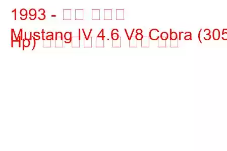 1993 - 포드 머스탱
Mustang IV 4.6 V8 Cobra (305 Hp) 연료 소비량 및 기술 사양