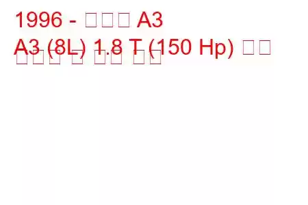 1996 - 아우디 A3
A3 (8L) 1.8 T (150 Hp) 연료 소비량 및 기술 사양