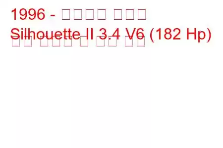 1996 - 올즈모빌 실루엣
Silhouette II 3.4 V6 (182 Hp) 연료 소비량 및 기술 사양