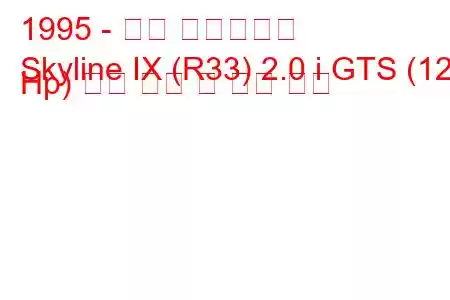 1995 - 닛산 스카이라인
Skyline IX (R33) 2.0 i GTS (125 Hp) 연료 소비 및 기술 사양