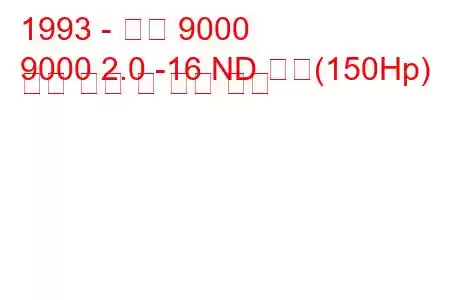 1993 - 사브 9000
9000 2.0 -16 ND 터보(150Hp) 연료 소비 및 기술 사양