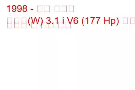 1998 - 뷰익 센츄리
센츄리(W) 3.1 i V6 (177 Hp) 연료 소비량 및 기술 사양