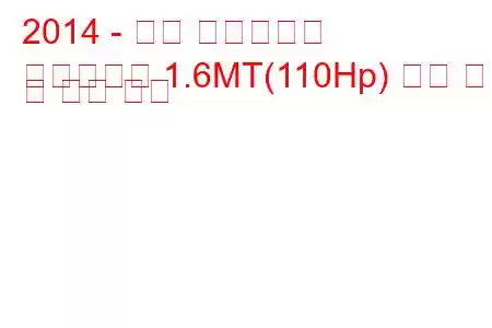 2014 - 지프 레니게이드
레니게이드 1.6MT(110Hp) 연료 소비 및 기술 사양