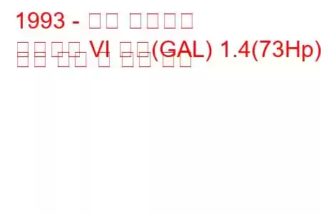 1993 - 포드 에스코트
에스코트 VI 해치(GAL) 1.4(73Hp) 연료 소비 및 기술 사양