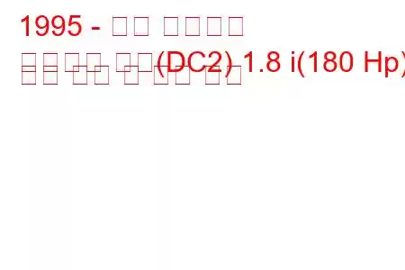 1995 - 혼다 인테그라
인테그라 쿠페(DC2) 1.8 i(180 Hp) 연료 소비 및 기술 사양