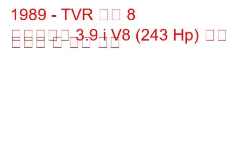 1989 - TVR 속도 8
스피드에잇 3.9 i V8 (243 Hp) 연료 소비량 및 기술 사양