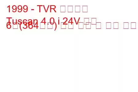 1999 - TVR 토스카나
Tuscan 4.0 i 24V 속도 6단(364마력) 연료 소비 및 기술 사양