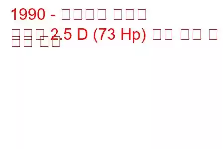 1990 - 마힌드라 구급차
구급차 2.5 D (73 Hp) 연료 소비 및 기술 사양