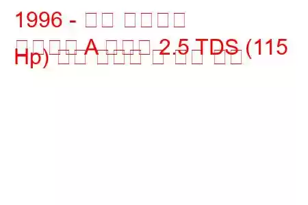 1996 - 오펠 프론테라
프론테라 A 스포츠 2.5 TDS (115 Hp) 연료 소비량 및 기술 사양