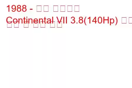 1988 - 링컨 컨티넨탈
Continental VII 3.8(140Hp) 연료 소비 및 기술 사양