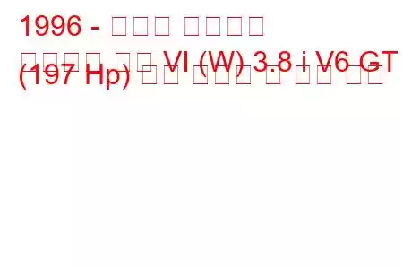 1996 - 폰티악 그랑프리
그랑프리 쿠페 VI (W) 3.8 i V6 GT (197 Hp) 연료 소비량 및 기술 사양