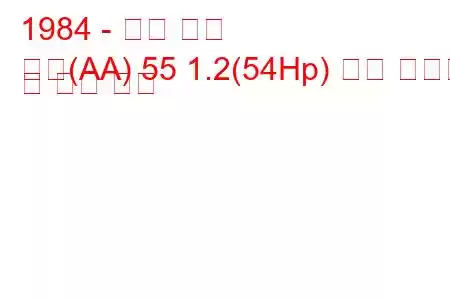 1984 - 혼다 재즈
재즈(AA) 55 1.2(54Hp) 연료 소비량 및 기술 사양