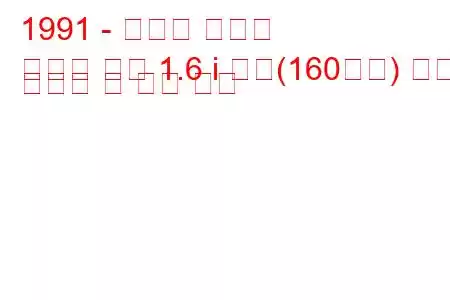 1991 - 이스즈 임펄스
임펄스 쿠페 1.6 i 터보(160마력) 연료 소비량 및 기술 사양