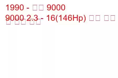 1990 - 사브 9000
9000 2.3 - 16(146Hp) 연료 소비 및 기술 사양