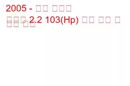 2005 - 창펑 플라잉
플라잉 2.2 103(Hp) 연료 소비 및 기술 사양