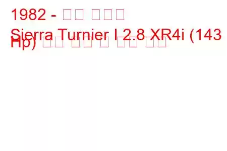 1982 - 포드 시에라
Sierra Turnier I 2.8 XR4i (143 Hp) 연료 소비 및 기술 사양