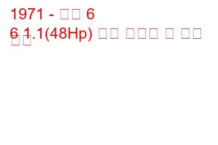 1971 - 르노 6
6 1.1(48Hp) 연료 소비량 및 기술 사양