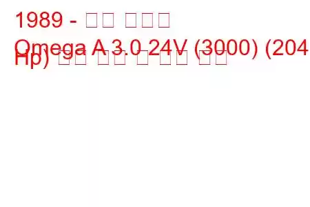 1989 - 오펠 오메가
Omega A 3.0 24V (3000) (204 Hp) 연료 소비 및 기술 사양