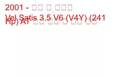 2001 - 르노 벨 사티스
Vel Satis 3.5 V6 (V4Y) (241 Hp) AT 연료 소비 및 기술 사양