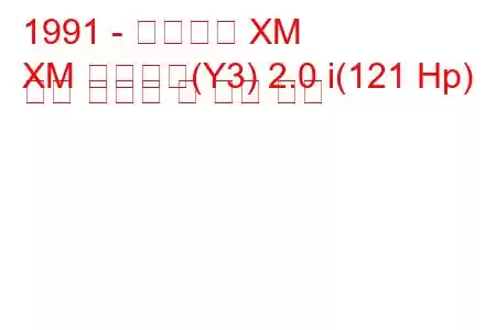 1991 - 시트로엥 XM
XM 브레이크(Y3) 2.0 i(121 Hp) 연료 소비량 및 기술 사양