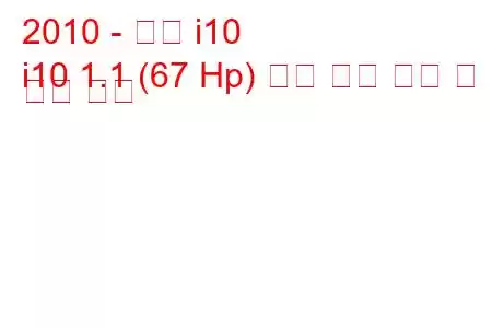 2010 - 현대 i10
i10 1.1 (67 Hp) 자동 연료 소비 및 기술 사양